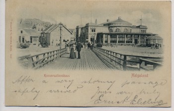 AK Helgoland Konversationshaus mit Menschen 1903