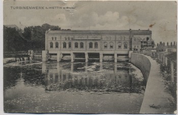 VERKAUFT !!!   AK Wettin an der Saale Turbinenwerk bei Wettin-Löbejün 1907 RAR