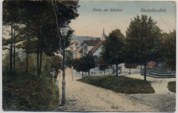 AK Stadtoldendorf Partie am Bahnhof 1911