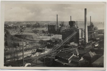 AK Foto Ostrava Mährisch Ostrau Witkowitzer Eisenwerke Koksanstalt Mähren Tschechien 1939