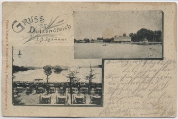 AK Nürnberg Gruss vom Dutzendteich J.B. Zetlmeier 1900