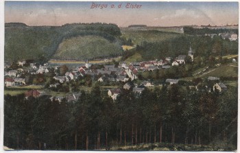 AK Berga an der Elster Ortsansicht 1925