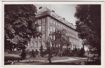 AK Foto Wien XIX. Hochschule für Welthandel Österreich 1956