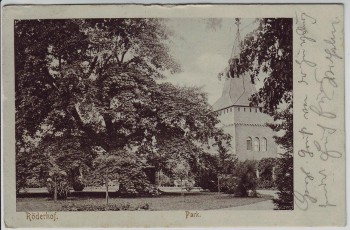 AK Röderhof Blick im Park bei Huy Sachsen-Anhalt 1906