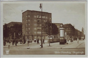 VERKAUFT !!!   AK Foto Berlin Schöneberg Hauptstraße U-Bahn Haltestelle Straßenbahn 1929 RAR