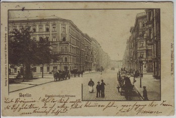 AK Berlin Kreuzberg Blick in Hagelsberger Strasse Hagelberger Strasse 1902 RAR