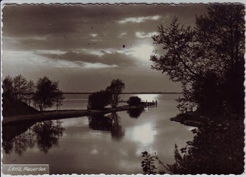 AK Foto Lenz Plauer See Abendstimmung bei Malchow 1961