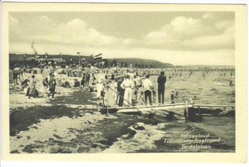 AK Ostseebad Timmendorfer Strand Badeleben viele Menschen 1920