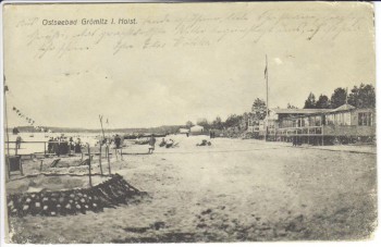 AK Ostseebad Grömitz in Holstein Blick auf Strand 1909