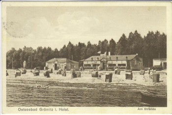 AK Ostseebad Grömitz in Holstein Am Strande 1928