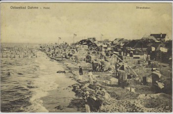 AK Ostseebad Dahme in Holstein Strandleben 1912