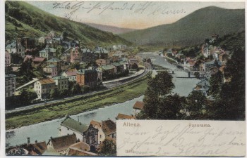 AK Altena Panorama Ortsansicht mit Lenne Westfalen 1904