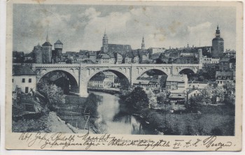 AK Bautzen Kronprinzenbrücke 1919