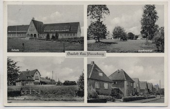 AK Mehrbild Hasloh Kreis Pinneberg Schule Bahnhof Josefinenhof 1956