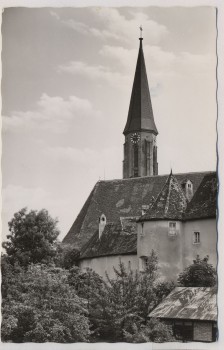 AK Foto Kemnath Oberpfalz Blick zur Kath. Stadtpfarrkirche 1959