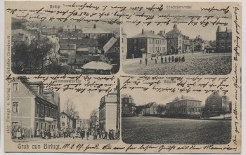 VERKAUFT !!!   AK Mehrbild Gruß aus Birkigt Freital Ortsansicht mit Schulen Coschützerstraße Gitterseeerstraße 1905 RAR