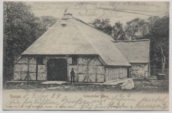 AK Husum Ostenfelder Haus mit Mann 1904