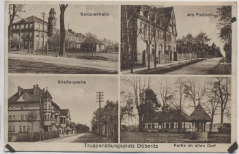 AK Truppenübungsplatz Döberitz Postamt Soldatenheim Straßenpartie ... 1932