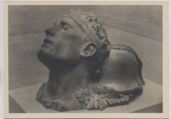 Künstler-AK K. Bronisch In memoriam Kopf Helm Plastik München Haus der Deutschen Kunst HDK 1935