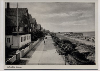 AK Ostseebad Bansin Promenade mit Hotel Der Seehof 1940