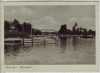 AK Foto Berlin Tegel Hafeneinfahrt mit Ruder-Club Nordstern 1940