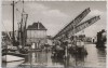 AK Foto Husum Hafen und Klappbrücke Schiffe 1960