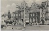 AK Foto Husum Markt Brunnen Auto Menschen 1960